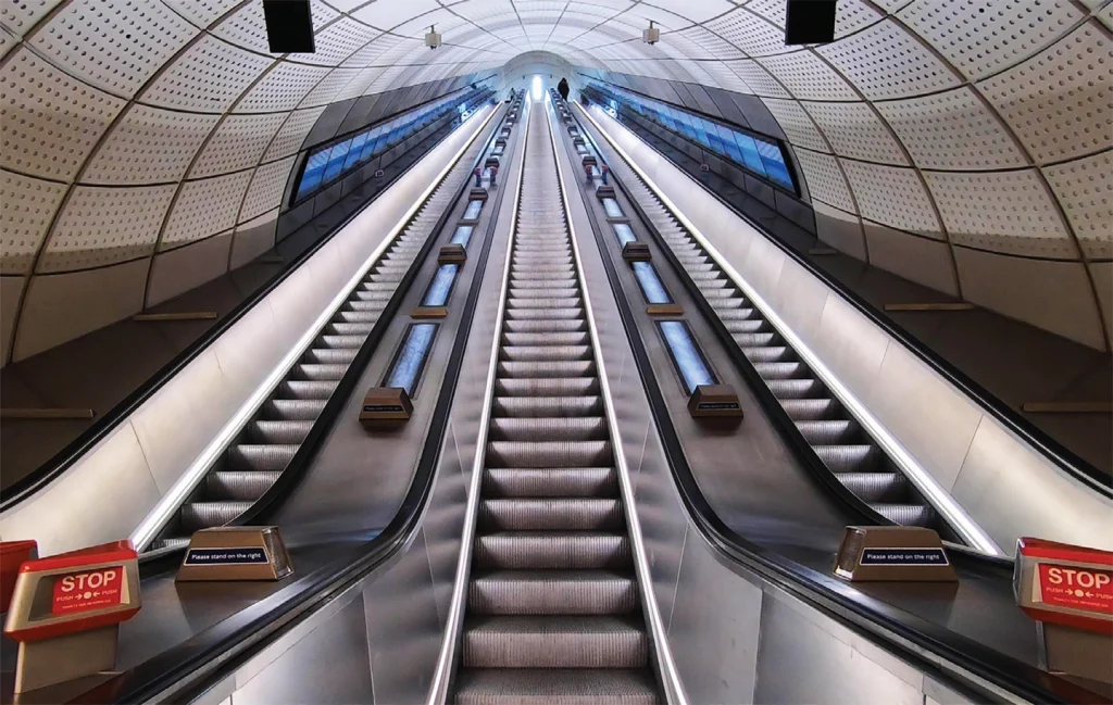 The practice collaborated on the lighting systems as part of the line-wide identity for London’s Elizabeth Line