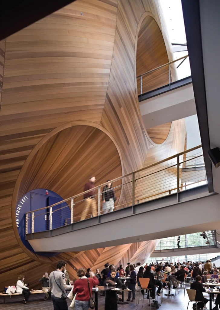 The practice created innovative further education buildings in New York, including the EMPAC. Photos: Peter Aaron, Hufton + Crow